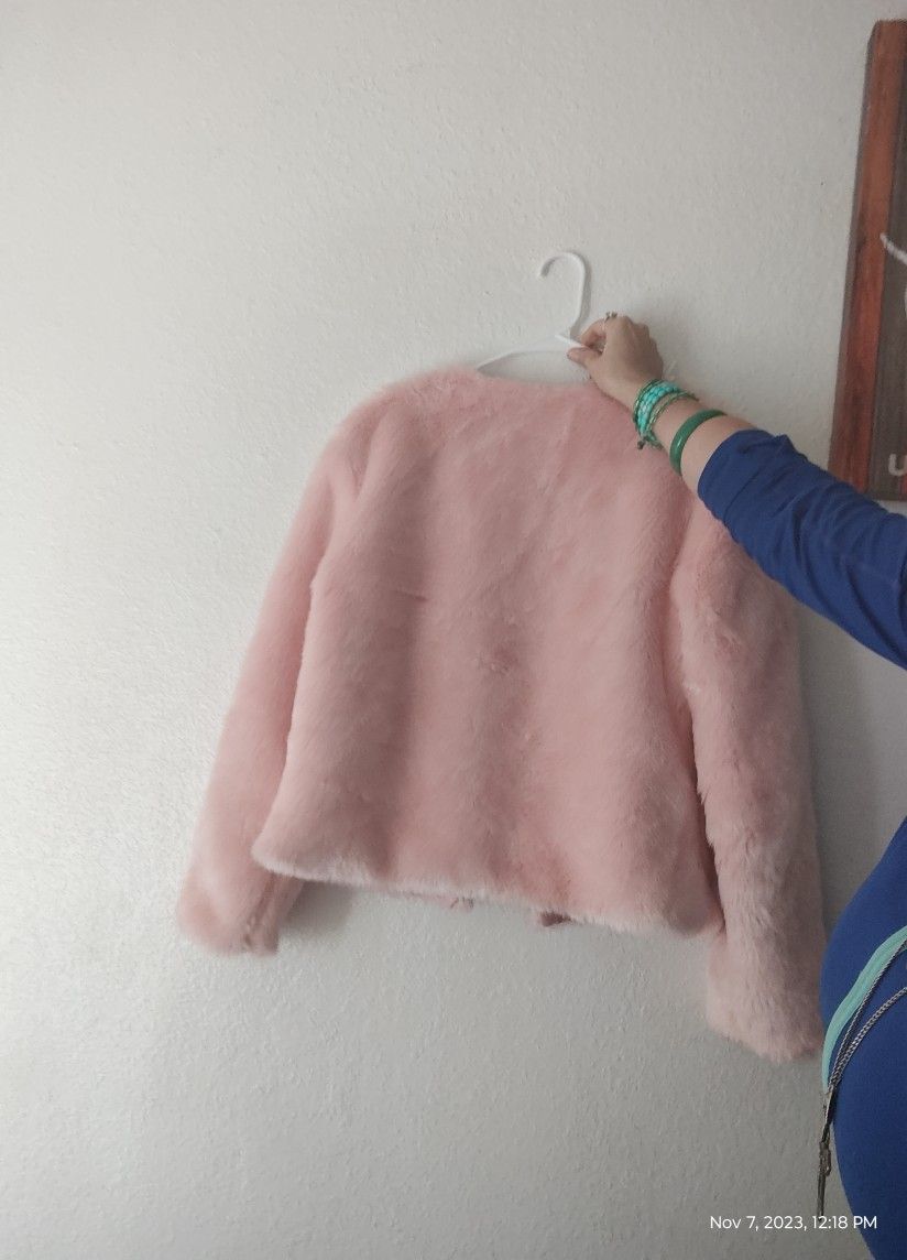 Pink Faux Fur Jacket
