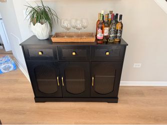 Black bar storage cabinet