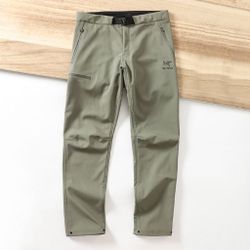 Arcteryx Army Green Soft Shell Fleece Pants