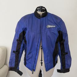 FirstGear Blue Motorcycle Jacket with Black Accents, size M
