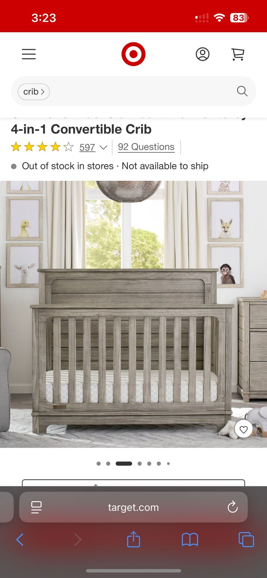 4 In 1 Convertible Crib Simmons Kid