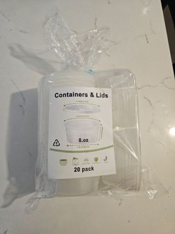 8 oz plastic containers