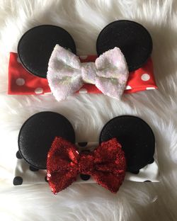 Baby girls Minnie Mouse headbands