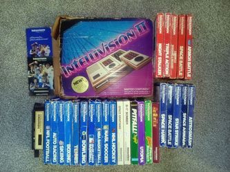 Mattel Intellivision II Console in Box With 26 Games Tested and Working See Pics