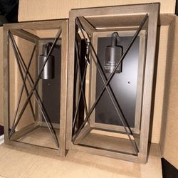Set of 2 Farmhouse Wall Sconces – New in Box