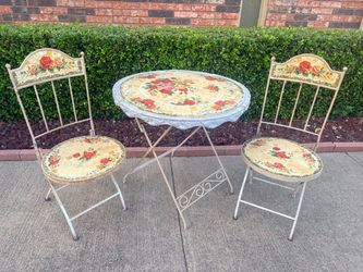 Vintage Mosaic Patio Set Table & Chairs Outdoor Dining Set / Mesa Y Sillas De Patio
