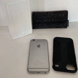 IPhone 6 Silver 64GB  AT&T with Phone Cover 
