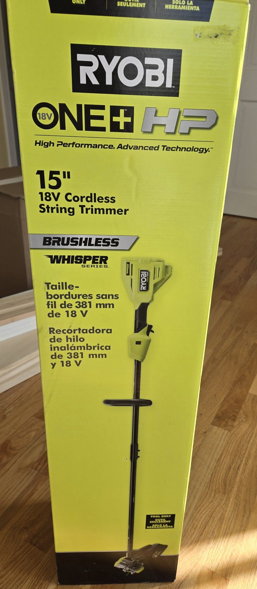 Ryobi 15" 18v Cordless String Trimmer