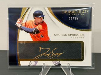 2017 Immaculate George Springer Gold Ink Auto #22/25 Astros SSP On-Card Auto