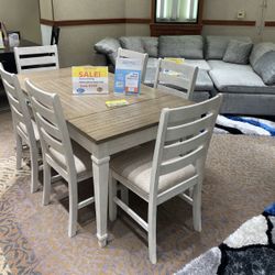 MODERN NEW JESSICA WHITE DINING SET ON SALE ONLY $599. IN STOCK SAME DAY DELIVERY 🚚  EASY FINANCING 