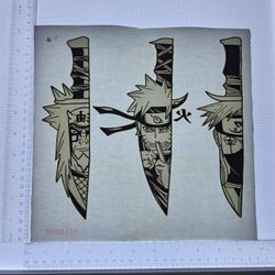 Iron On Heat Transfer  Good For T-shirts Sweaters Jackets T Shirt Design Size Is About 9x10  Naruto #6 