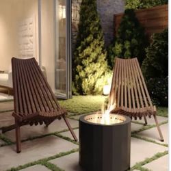 Melino Wooden High Back Folding Chairs- Set of 2 