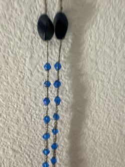 Handmade Blue Goldstone Evil Eye Necklace-Glass Nazar Pendant