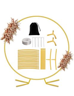 Gold Metal Round Arch Backdrop Stand Kit