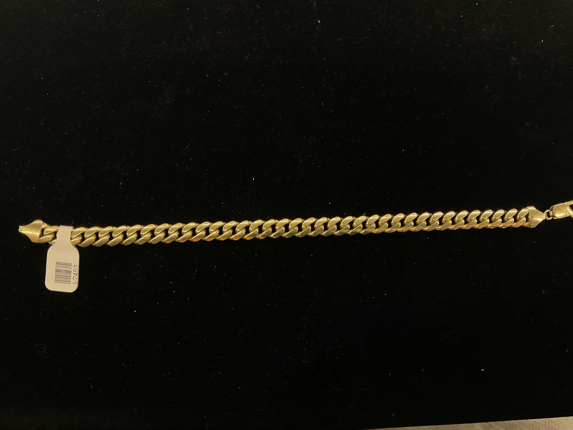 14KT Solid Cuban Bracelet I-2453