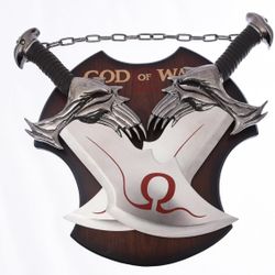 God Of War Chaos God Of War Twin Replica Blade Kratos Sword Set With Plaque