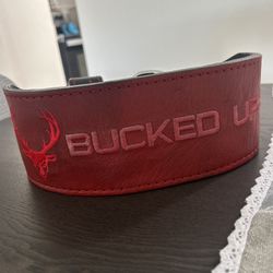 Bucked Up Soft Leather Lifting Belt RED / SMALL