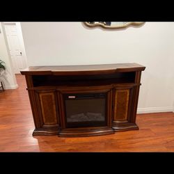 Tv stand with chimney. 