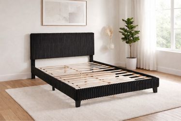Black full size bed frame