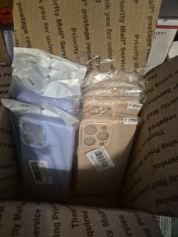 10 Iphone 15 Promax Phone Cases 5 Purple 5 Pink New Bundle