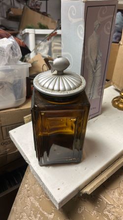 Vintage glass treat jar