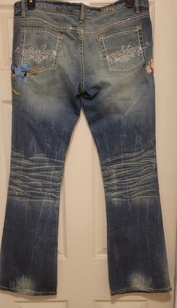 Womens Pre-owned Ruthless Art Blue Jeans