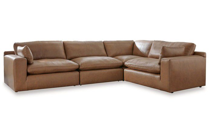 ⚡Ask 👉Sectional, Sofa, Couch, Loveseat, Living Room Set, Ottoman, Recliner, Chair, Sleeper. 

👉Emilia Caramel Leather 4-Piece Modular Sectional
