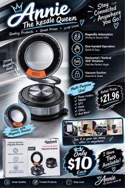 Hanlverk Vacuum Suction Magnetic Phone Mount