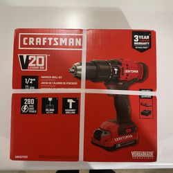 New Craftsman 20v Hammer Drill Kit