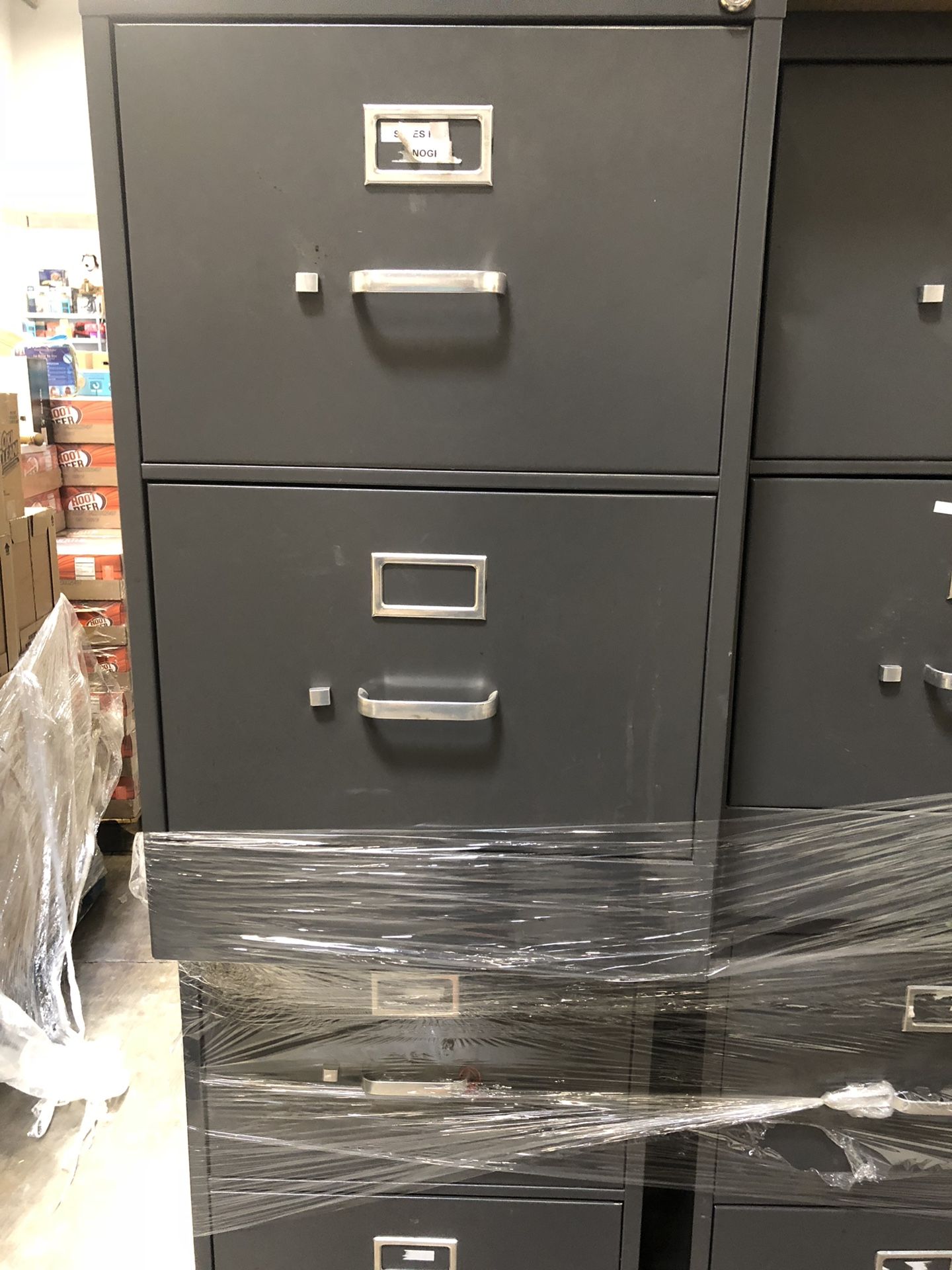 7(seven) two draw filing cabinets