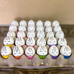 30 Confetti Easter Eggs (hand Painted)