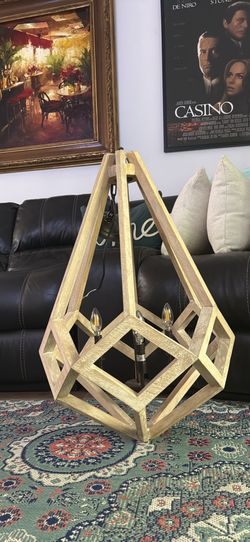 Wood chandelier only used a couple months