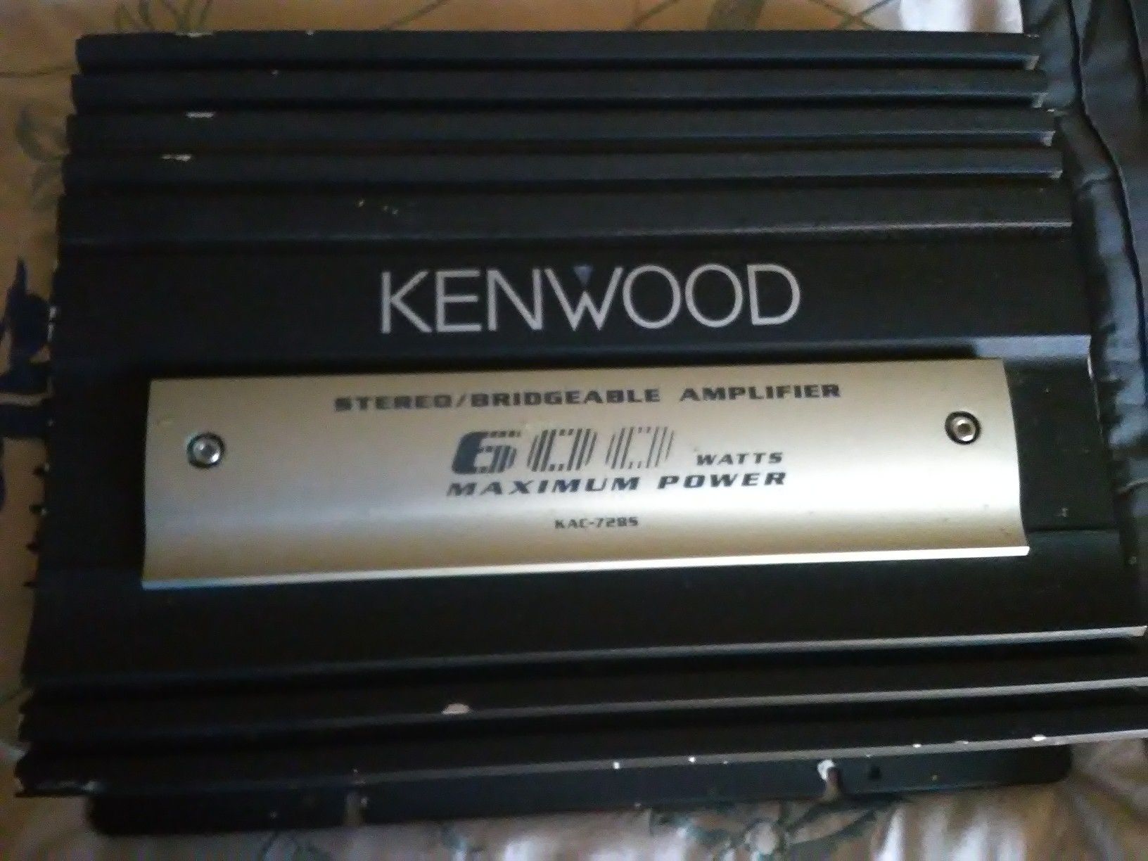 Kenwood 600 Watt amp and two JL audio pro wedge speaker boxes