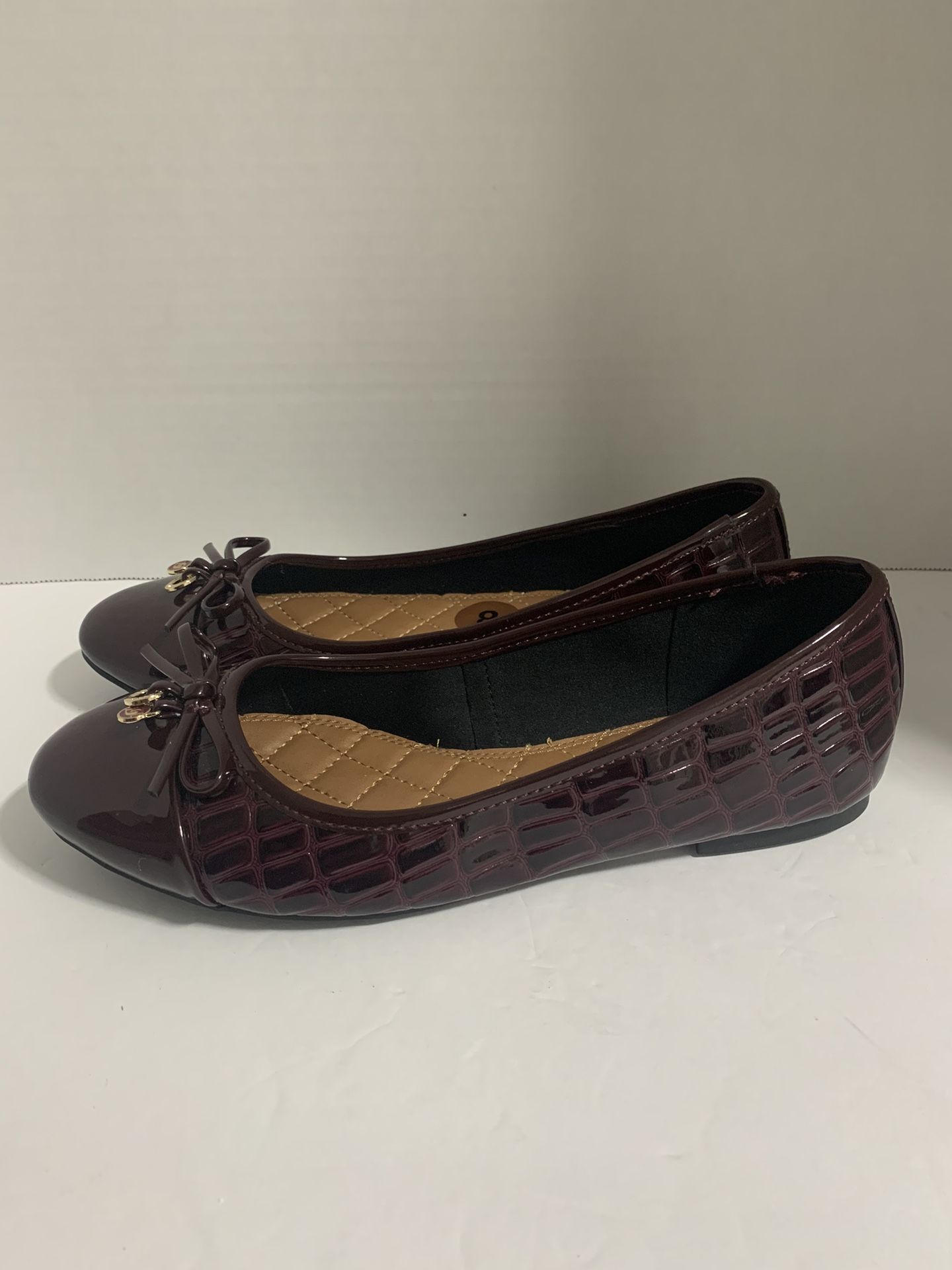 DUNE LONDON Women's Hallo Burgundy Ballerinas size 8