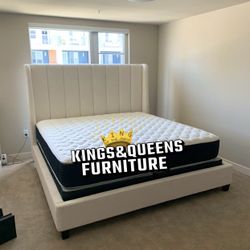 New Queen Bed Frame With Mattress 