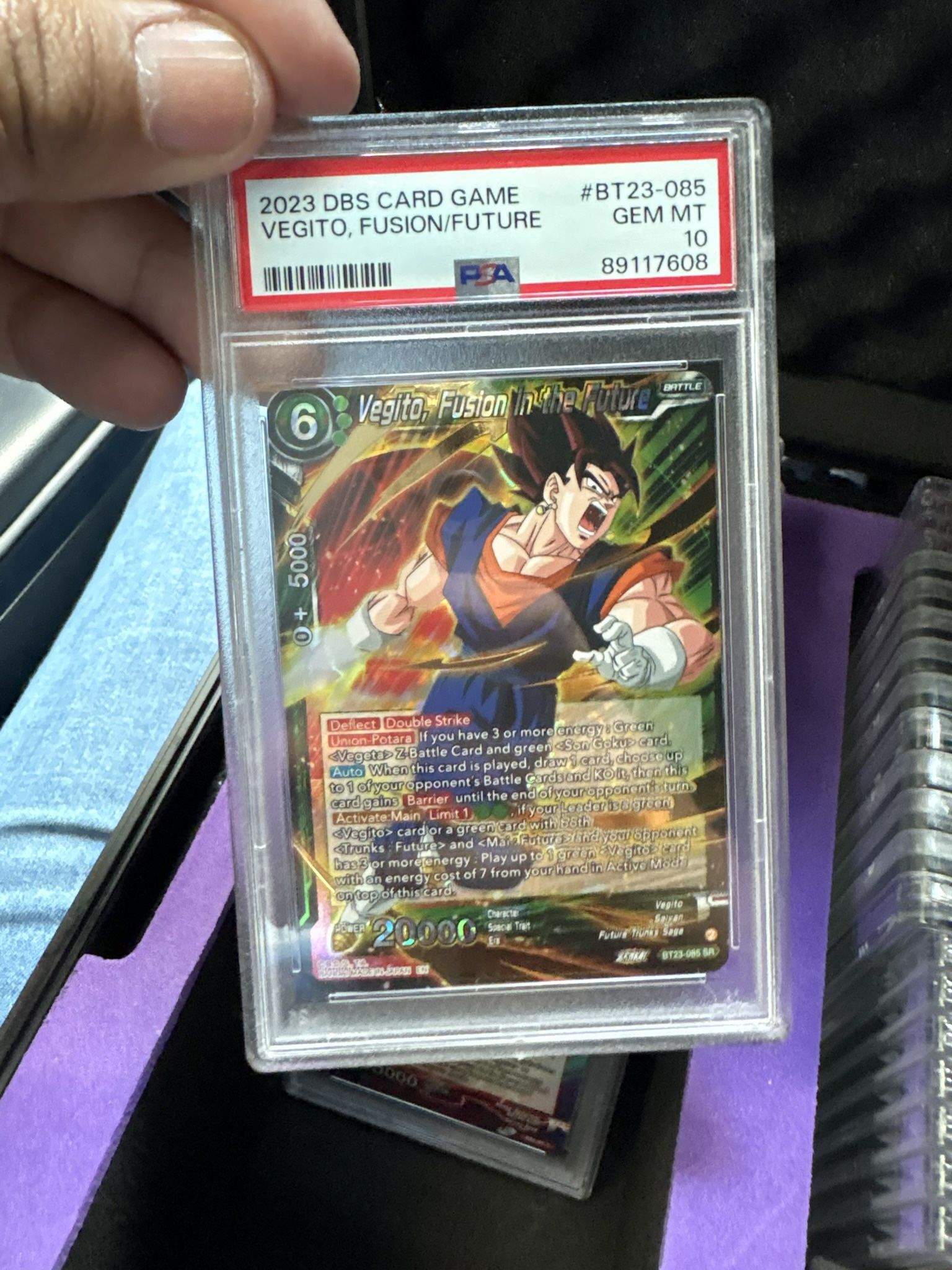 2023 DBS CARD GAME VEGITO, FUSION/FUTURE PSA 10