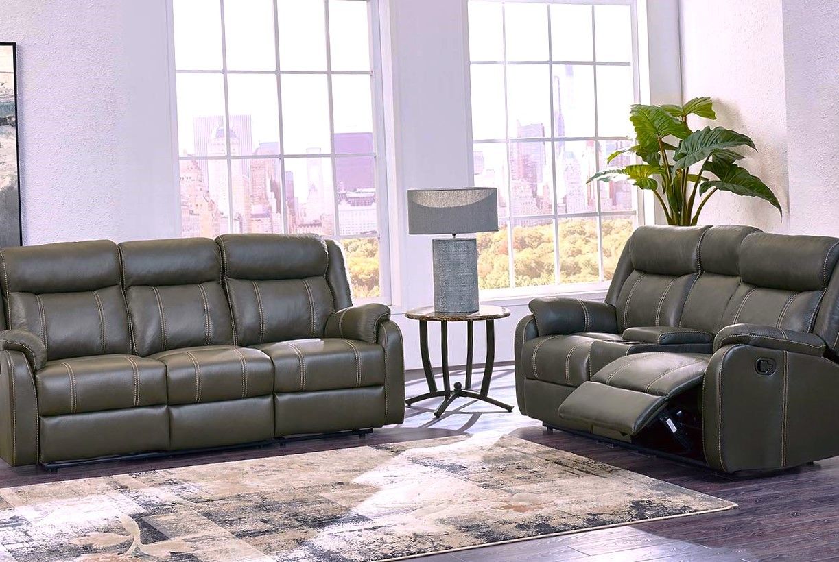 Sofa Couch with Double Recliner