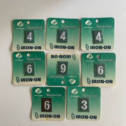 Girl Scouts Numeral Iron-On Patches Lot of 8