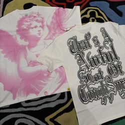 Angel tattoo Awful lot of cough syrup tee
