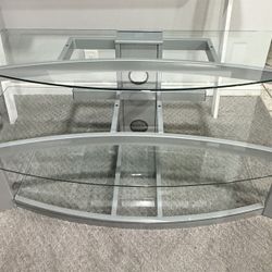 Glass 3-Tier TV Stand