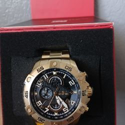 Gold Invicta S1 Rally Scuba 48mm Watch