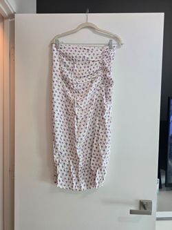 Zara  white floral skirt size M