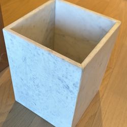 Solid Marble Wastebasket