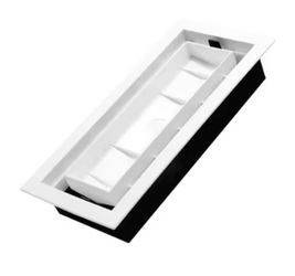 Inte-Grates 4 in. x 10 in. Customizable Plastic Floor Register in Textured White