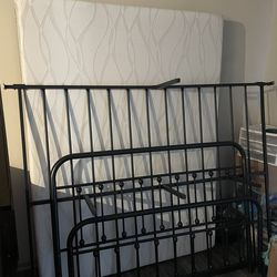 Queen Mattress W/ Steel Bedframe