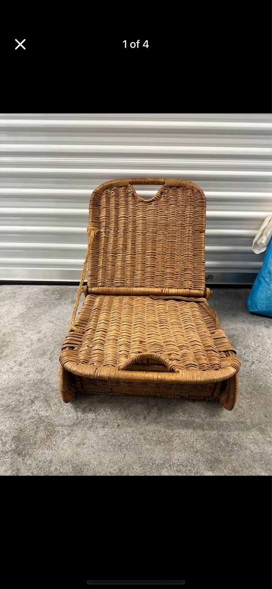 Vintage wicker Fisherman’s chair