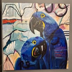 “Stay Happy With Me” 36x36 Layane Smith Painting 