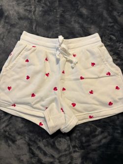 White Heart Shorts