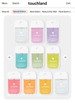 Touchland Hand sanitizers