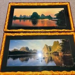 China Guilin River Landscape Photography by Chen Yajiang (2-piece set)17×9’’